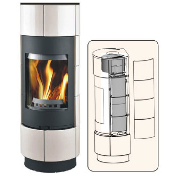  Піч THORMA  ATIKA EXTRA white / black  (7,5 кВт) 