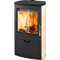 Отопительная печь-камин Thorma FALUN II Aqua black/capuccino ( 8 кВт)