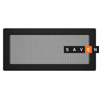 Вентиляционная решетка для камина SAVEN 17х37 черная