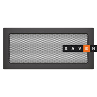 Вентиляционная решетка для камина SAVEN 17х37 графитовая