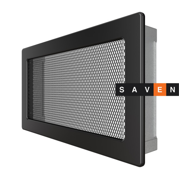 Вентиляционная решетка для камина SAVEN 17х30 черная