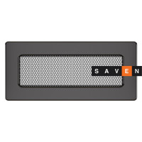 Вентиляционная решетка для камина SAVEN 11х24 графитовая