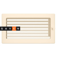 Вентиляционная решетка для камина SAVEN 17х30 кремовая с жалюзи