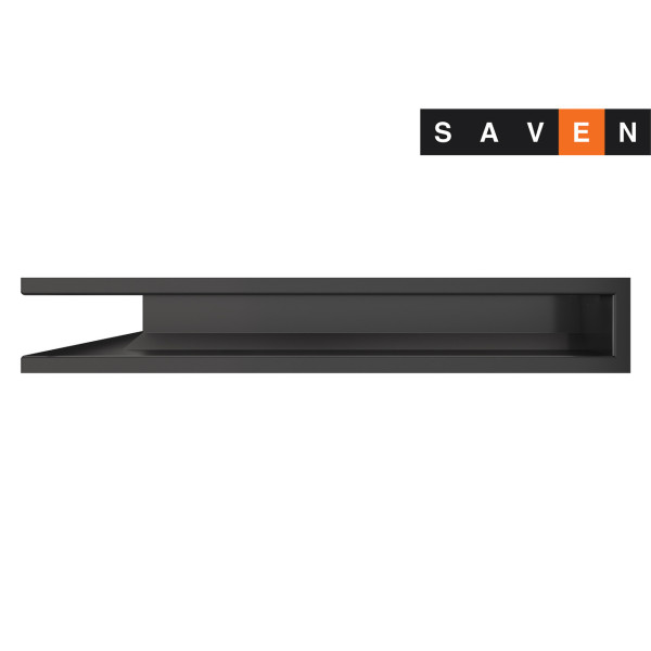 Вентиляционная решетка для камина угловая левая SAVEN Loft Angle 90х600х800 графитовая