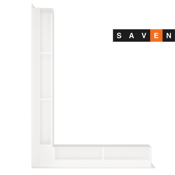 Вентиляционная решетка для камина угловая левая SAVEN Loft Angle 90х600х800 белая