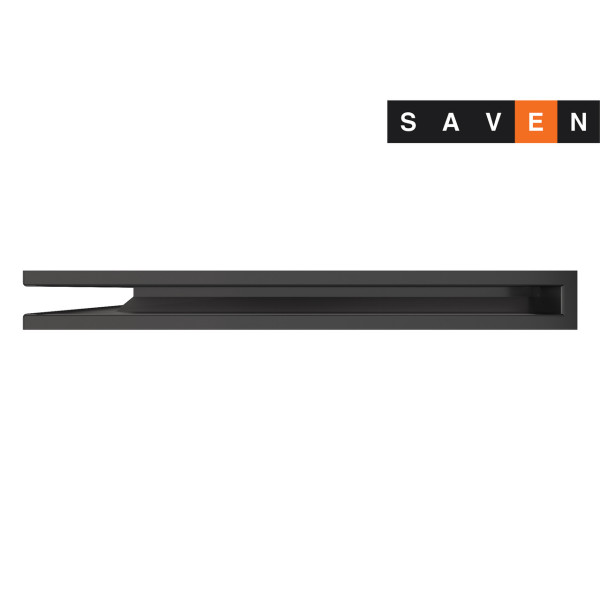 Вентиляционная решетка для камина угловая левая SAVEN Loft Angle 60х600х800 графитовая