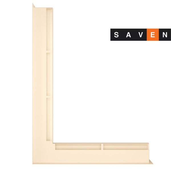 Вентиляционная решетка для камина угловая левая SAVEN Loft Angle 60х600х800 кремовая