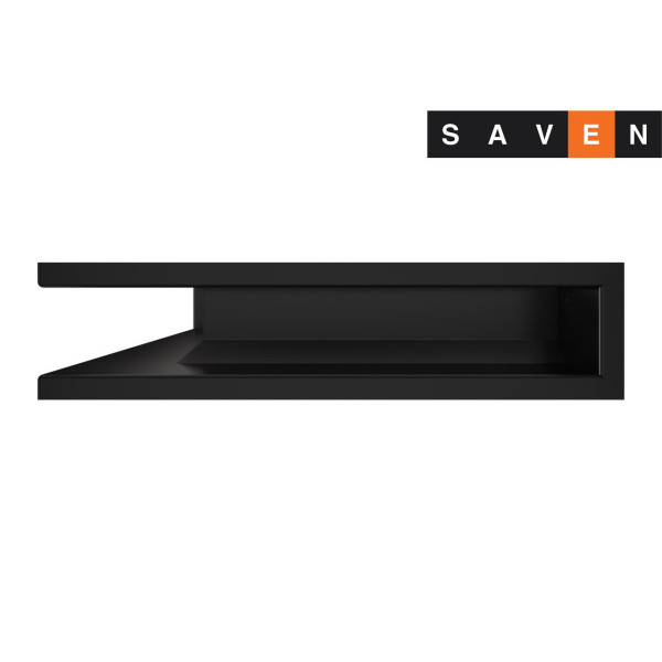 Вентиляционная решетка для камина угловая левая SAVEN Loft Angle 90х400х600 черная