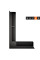 Вентиляционная решетка для камина угловая левая SAVEN Loft Angle 90х400х600 черная