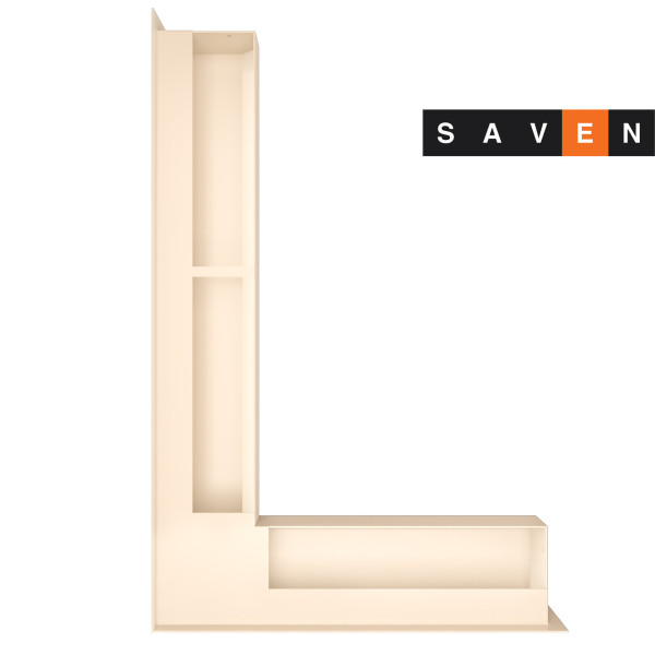 Вентиляционная решетка для камина угловая левая SAVEN Loft Angle 90х400х600 кремовая