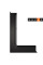 Вентиляционная решетка для камина угловая левая SAVEN Loft Angle 60х400х600 черная