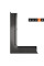 Вентиляційна решітка для каміна кутова ліва SAVEN Loft Angle 60х400х600 графітова