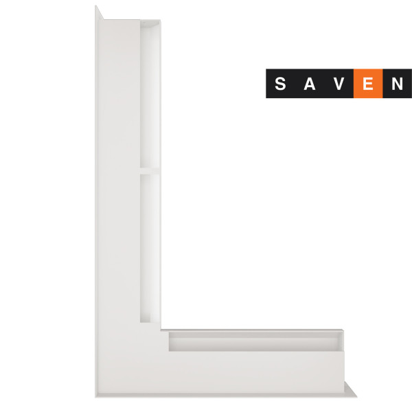 Вентиляционная решетка для камина угловая левая SAVEN Loft Angle 60х400х600 белая