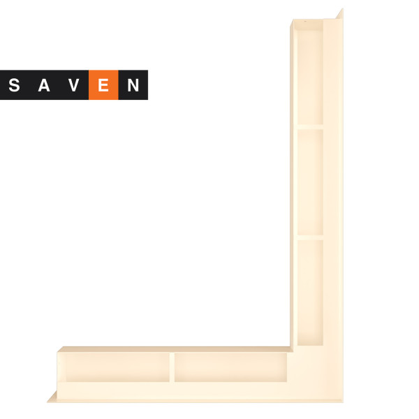 Вентиляционная решетка для камина угловая правая SAVEN Loft Angle 90х800х600 кремовая