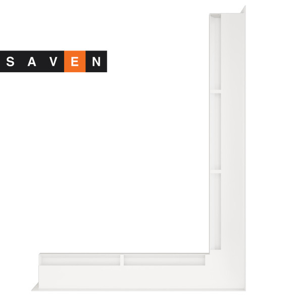 Вентиляционная решетка для камина угловая правая SAVEN Loft Angle 60х800х600 белая
