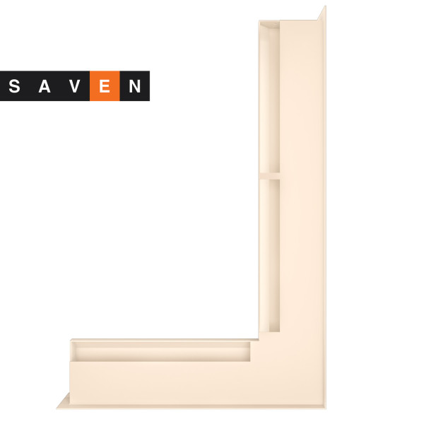 Вентиляционная решетка для камина угловая правая SAVEN Loft Angle 60х600х400 кремовая