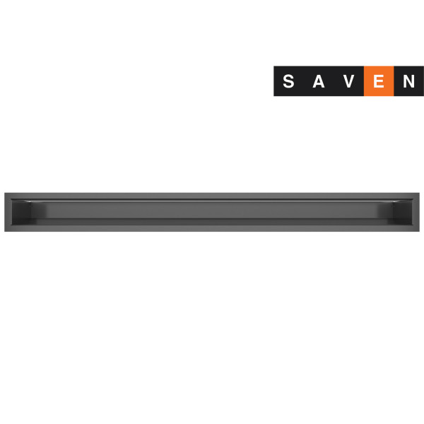 Вентиляционная решетка для камина SAVEN Loft 90х1000 графитовая