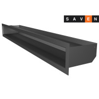 Вентиляційна решітка для каміна SAVEN Loft 90х800 графітова
