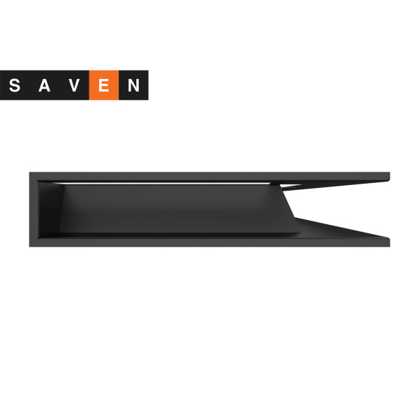 Вентиляционная решетка для камина угловая правая SAVEN Loft Angle 95х950х450 черная