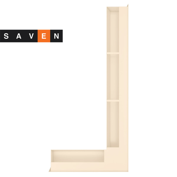 Вентиляционная решетка для камина угловая правая SAVEN Loft Angle 95х950х450 кремовая