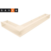 Вентиляционная решетка для камина угловая правая SAVEN Loft Angle 95х950х450 кремовая