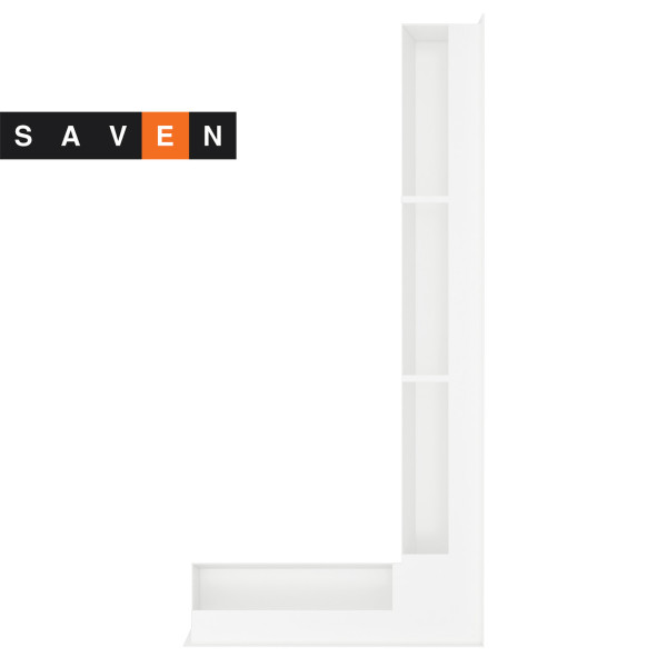 Вентиляционная решетка для камина угловая правая SAVEN Loft Angle 95х950х450 белая