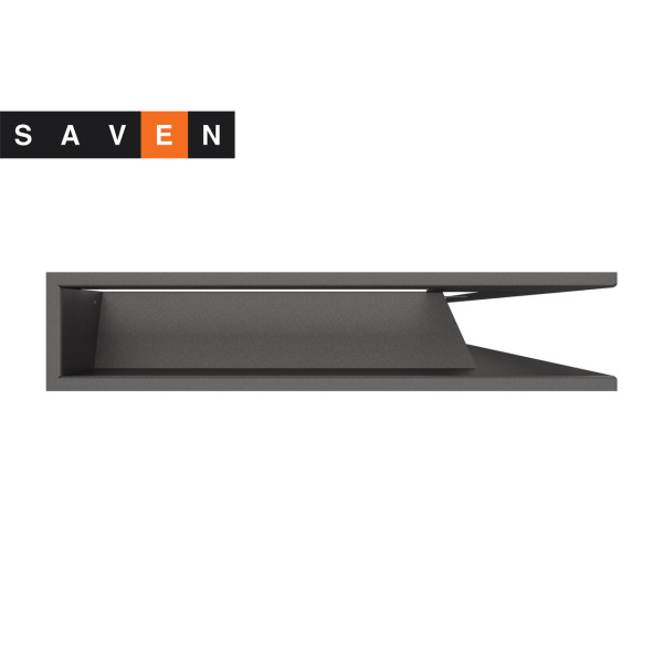 Вентиляционная решетка для камина угловая правая SAVEN Loft Angle 95х950х450 графитовая