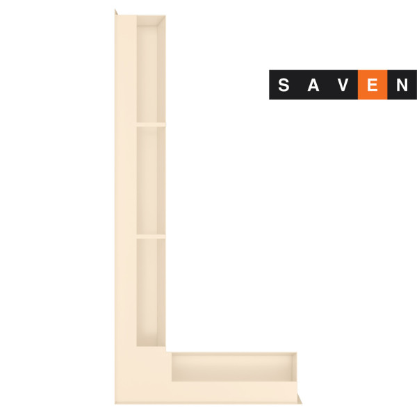Вентиляционная решетка для камина угловая левая SAVEN Loft Angle 95х450х950 кремовая