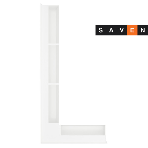 Вентиляционная решетка для камина угловая левая SAVEN Loft Angle 95х450х950 белая