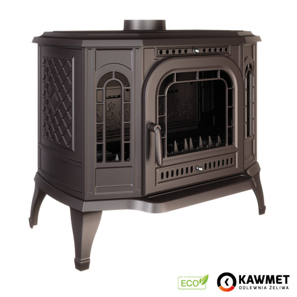 Піч камін чавунна KAWMET P7 (10.5 kW) PB ECO дверцята з правого боку