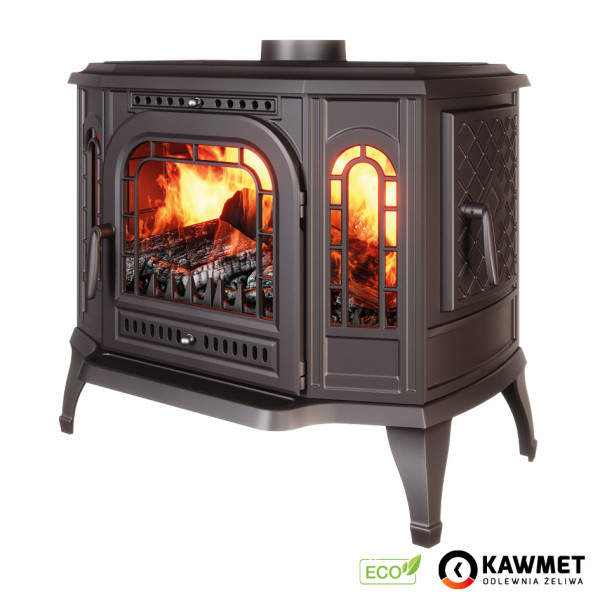 Піч камін чавунна KAWMET P7 (10.5 kW) PB ECO дверцята з правого боку