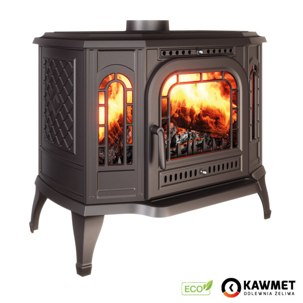 Піч камін чавунна KAWMET P7 (10.5 kW) PB ECO дверцята з правого боку