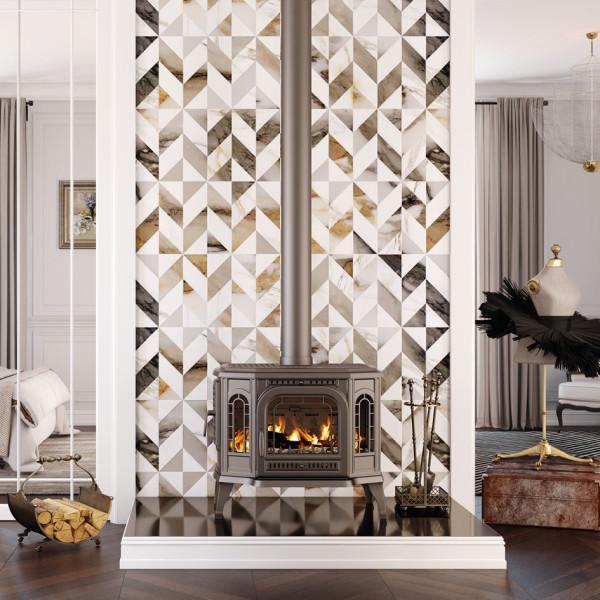 Піч камін чавунна KAWMET P7 (10.5 kW) PB ECO дверцята з правого боку