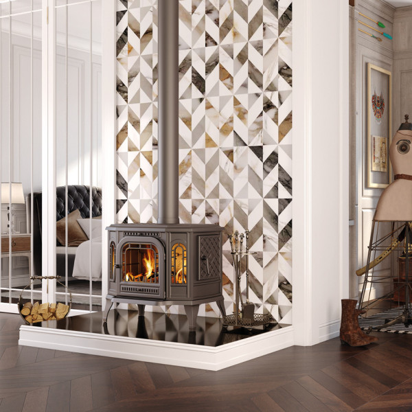 Піч камін чавунна KAWMET P7 (10.5 kW) LB ECO дверцята з лівого боку