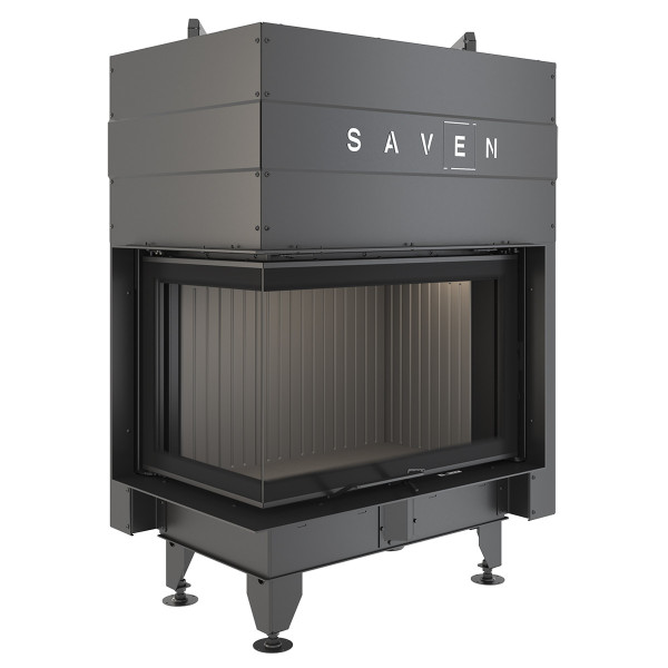 Камінна топка кутова SAVEN Energy Up 75х50х47L Black (15,1 kW) ECO