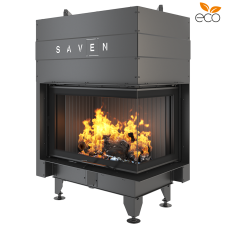 Камінна топка кутова SAVEN Energy Up 75х50х47R Black (15,1 kW) ECO