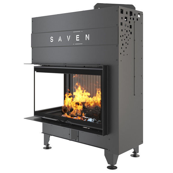 Камінна топка кутова SAVEN Energy Up 85х50х47L Black (17,0 kW) ECO