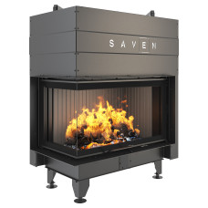 Камінна топка кутова SAVEN Energy Up 85х50х47L Black (17,0 kW) ECO