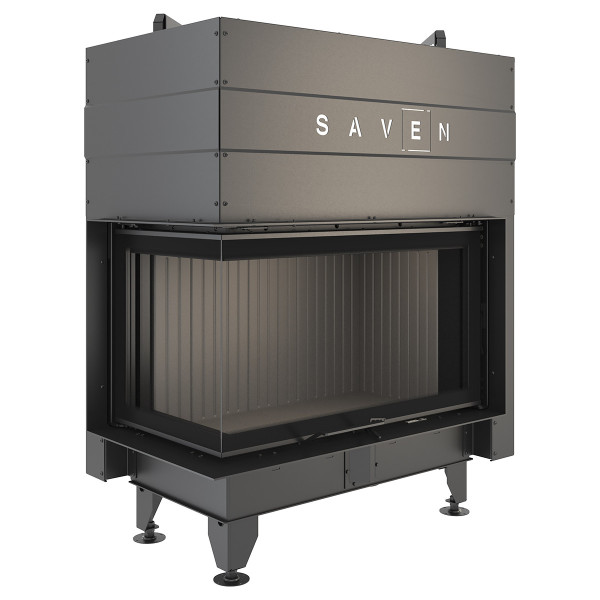 Камінна топка кутова SAVEN Energy Up 85х50х47L Black (17,0 kW) ECO