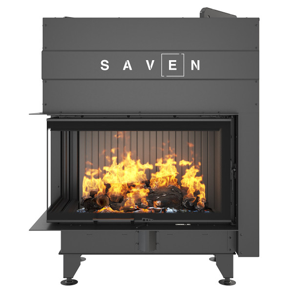Камінна топка кутова SAVEN Energy Up 85х50х47L Black (17,0 kW) ECO