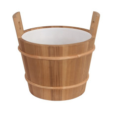 Таз для сауны с пластиковой вставкой 18 л кедр Sawo 383-D