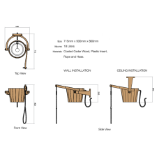 Ведро-водопад Sawo 18 л, кедр 393-D