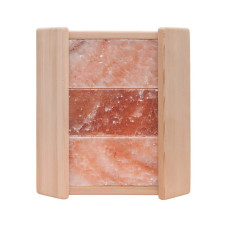 Ограждение для светильника угловое с гималайской рваной солью, кедр