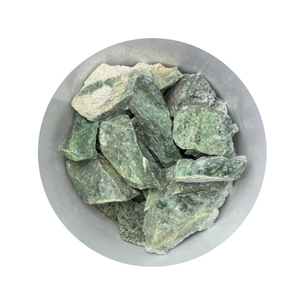 Камені для сауни Жадеїт колото-пиляні 5-12 см / 10 кг