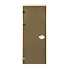Двери для сауны PAL 70*200 см матовая бронза 8 мм
