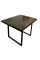 Стол дубовый Loft Patina 1.1х0.9 м, ножки металлические квадрат