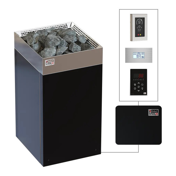 Електрокам'янка Sawo NORDEX PRO BLACK NRN-PRO-90NS-BL-Z