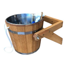 Ведро-водопад 20 л с нержавеющей вставкой, ясень