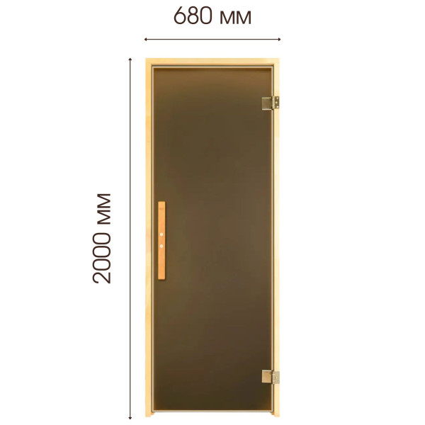 Дверь для бани и сауны Tesli Lux Magnetic Sateen 2000х700