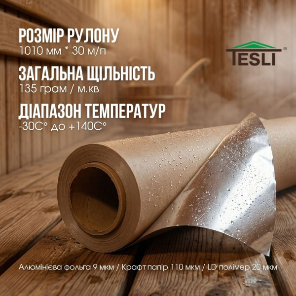 Бумага фольгированная 30м/1010мм